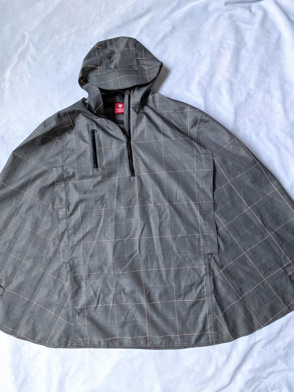Cleverhood Electric Glen Plaid Waterproof Rain Cape Poncho